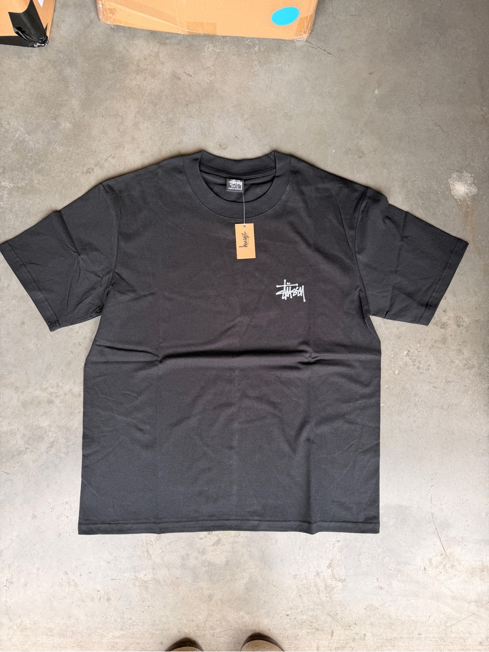 Stussy black classic tee